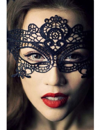 2Pcs Enchanting Black Lace eye mask