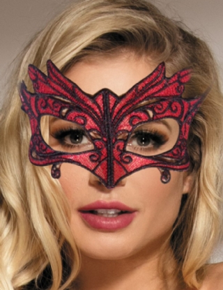 2Pcs Charming Red Lace Eye Mask