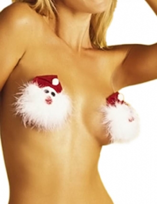 Santa Claus Nipple Stickers For Christmas