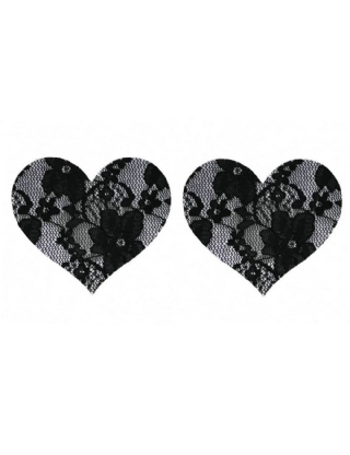 Sexy Black Lace Heart Shaped Nipple Cover