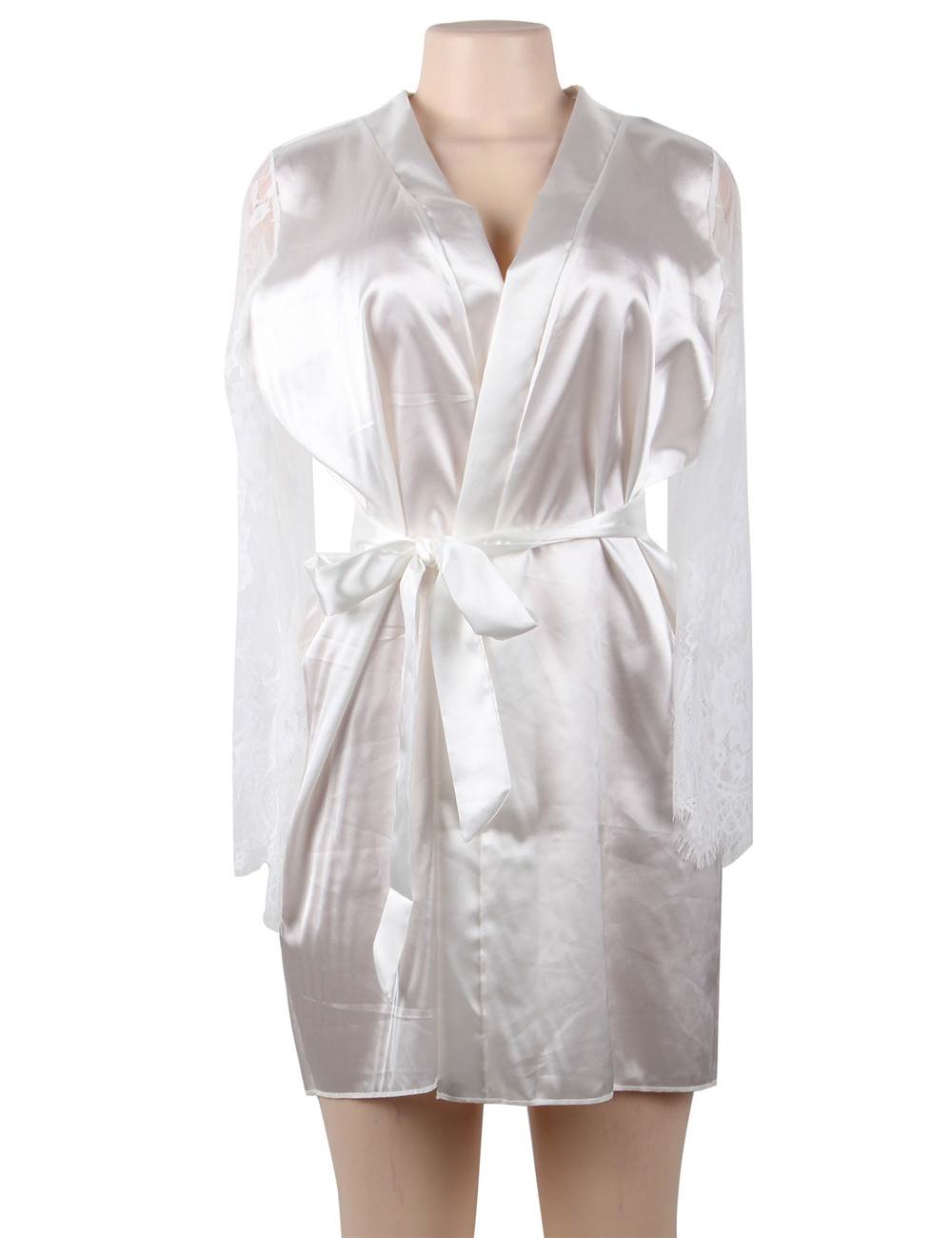 Romantic Nightwear Pajamas Wine Red Silk Satin R80556-3